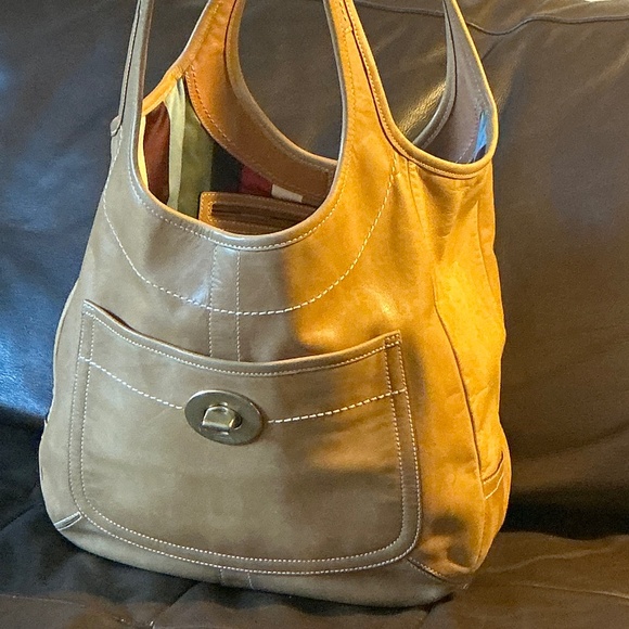 Coach Large Legacy Ergo Tote Bag, Camel, large purse/handbag XL - Picture 1 of 16